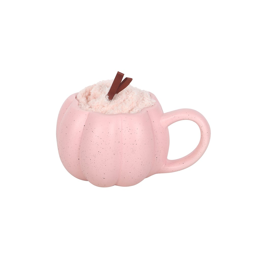 Pink Pumpkin Mug and Socks Set 🇬🇧