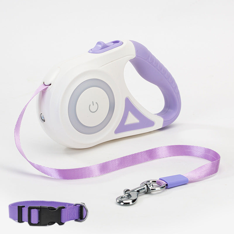 Dog Leash Retractable Leash And Dog Collar Spotlight Automatic Pet Dog Cat Traction Rope For Small Medium Dogs Pet Product 🇨🇳