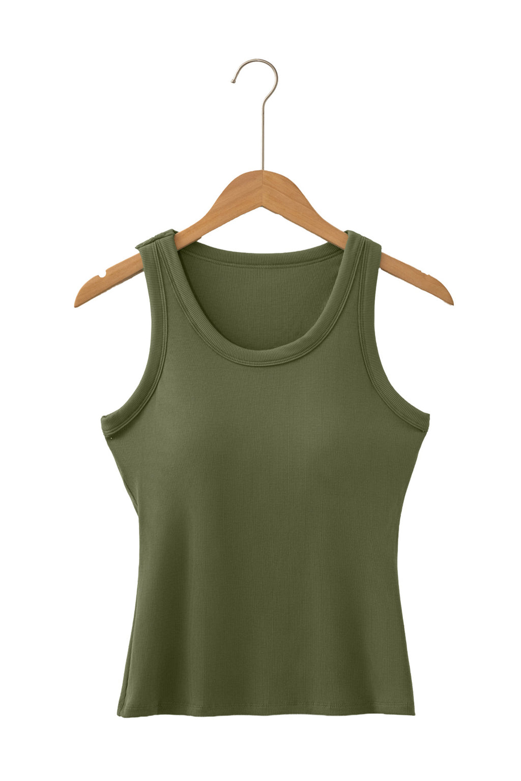 Black Slim Ribbed Padded Tank Top 🇺🇸