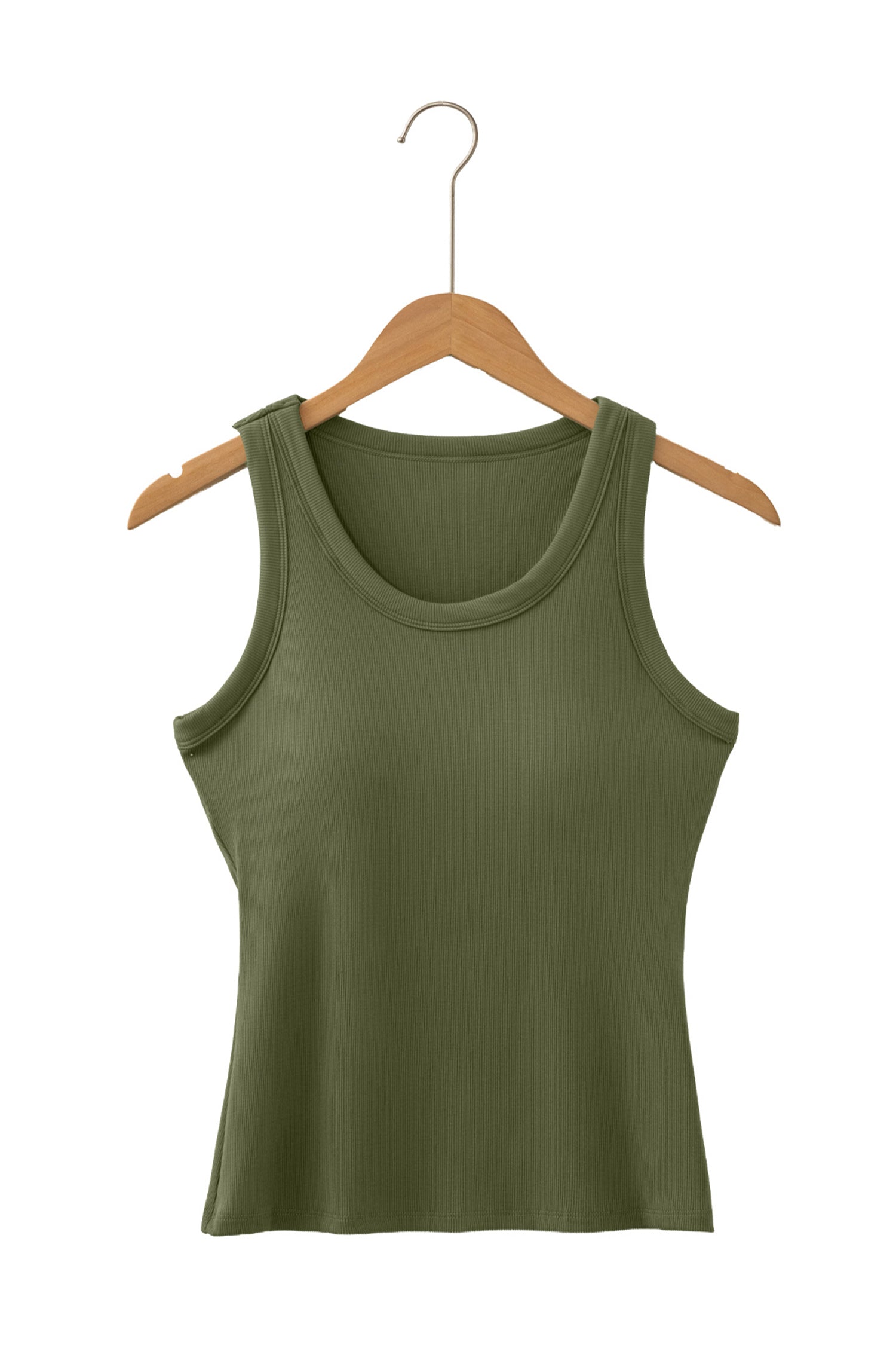 Black Slim Ribbed Padded Tank Top 🇺🇸