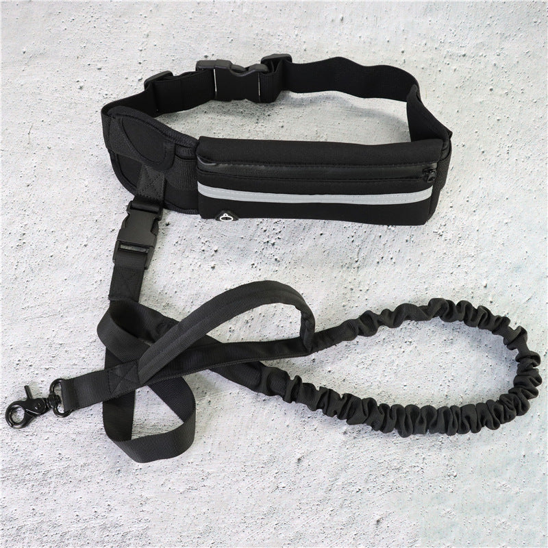 Hands Free Dog Leash Pet Walking And Training Belt With Shock Absorbing Bungee Leash For Up To 180lbs Large Dogs Phone Pocket And Water Bottle Holder 🇨🇳