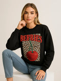 Ladies Leopard Cherry Sweatshirt 🇬🇧