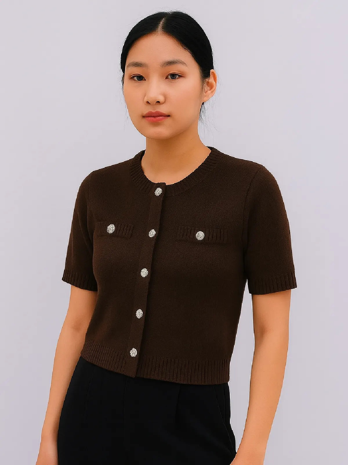 Ladies Short Sleeve Button Cardigan 🇬🇧