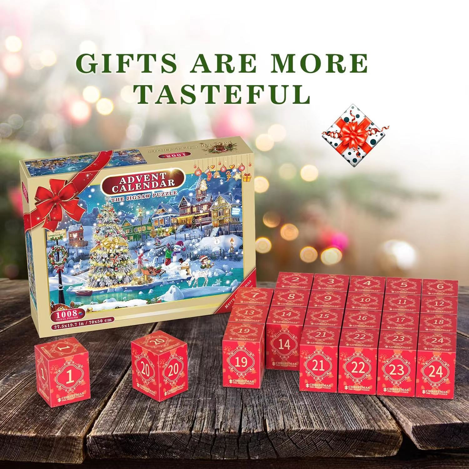 24 Grid Christmas Advent Calendar 1008 Pieces Christmas Puzzle 🇨🇳