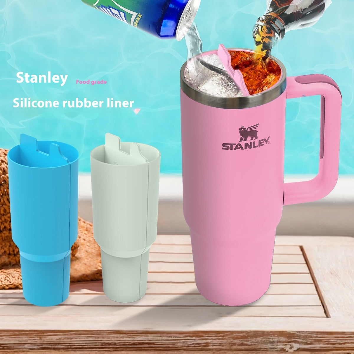 Liner 40oz Vacuum Cup Multi-specification Double-layer Silicone Drinking Liner 🇨🇳