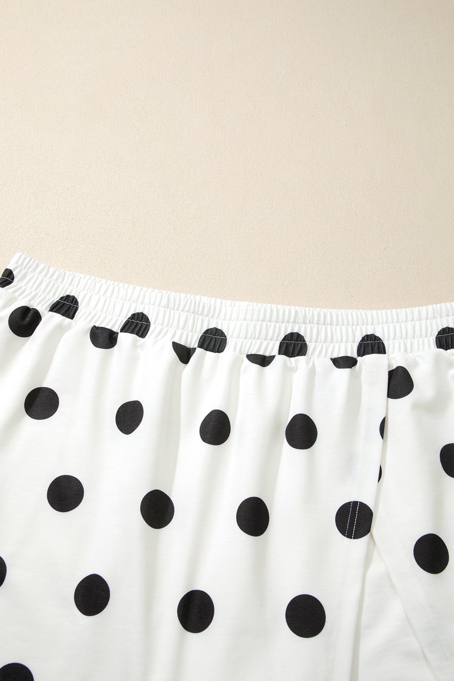 White Plus Size Polka Dot Printed Tank Split Skort 2pcs Outfit 🇺🇸