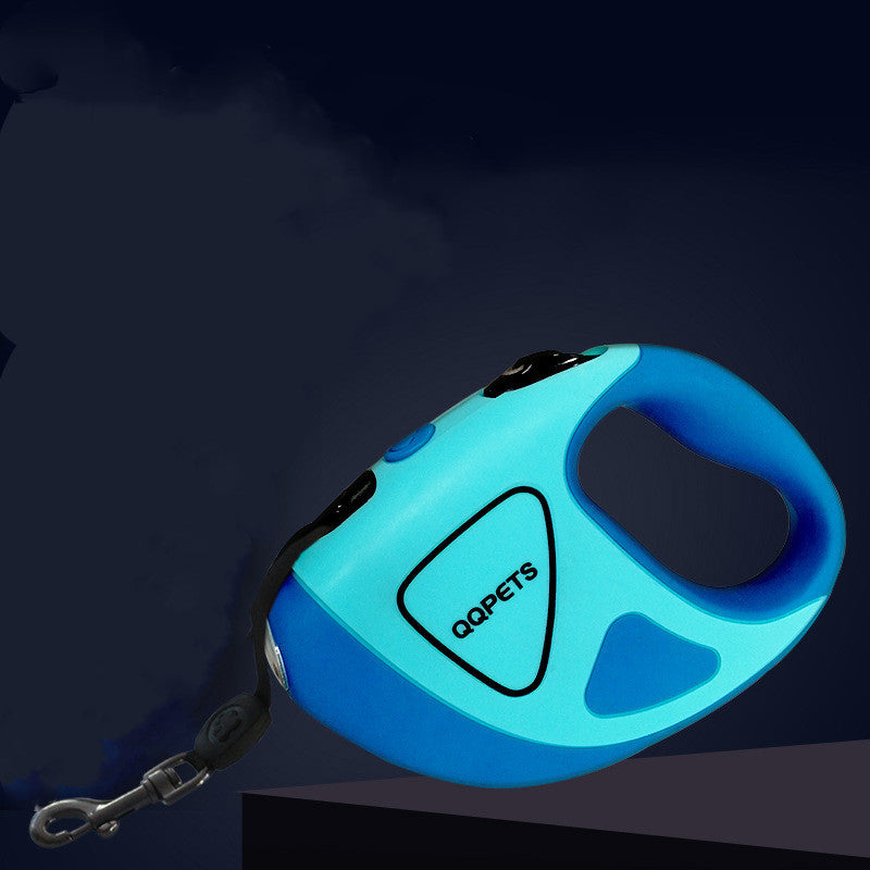 Pet Dog Automatic Retractable Fiber Leash Night Safety LED Shining Automatic Stretching Dog Hand Holding Rope Pet Supplies 🇨🇳