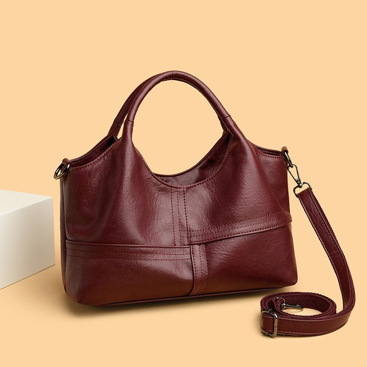 Soft Leather Handbag Women's Lightweight And Large Capacity Crossbody Bag 🇨🇳