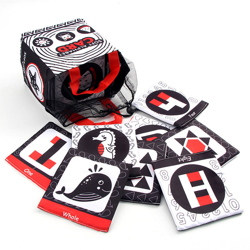 New Baby Early Education Enlightenment Animal Alphanumeric Cognitive Card Cloth Book Buggy Bag 🇨🇳