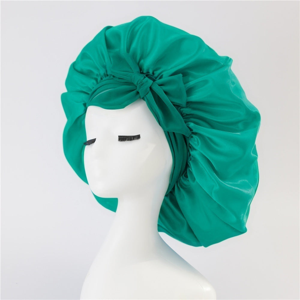 New Silk Bonnet For Sleeping Women Satin Bonnet Hair Bonnet Night Sleep Cap Scarf Wrap For Curly Hair With Tie Band For Curly Hair 🇨🇳