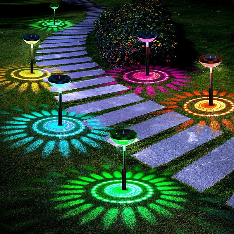 Outdoor Solar Lawn Projection Water Droplets Colorfully Inserted Lights 🇨🇳