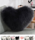 Throw Pillows Heart Shape Long Plush Fluffy Shaggy Cushion Cover 🇨🇳