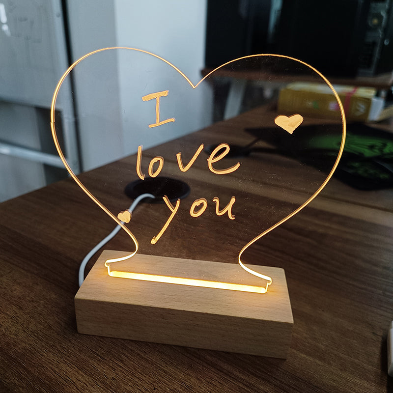 Creative Note Board Led Night Light USB Message Board Light With Pen Gift Decoration Night Lamp 🇨🇳