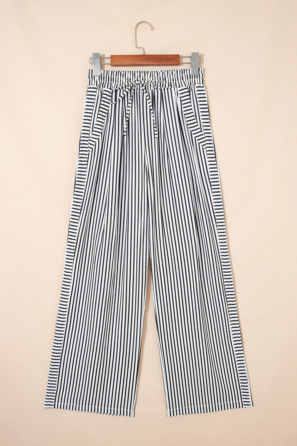 Black Stripe Wide Leg Casual Pants 🇺🇸
