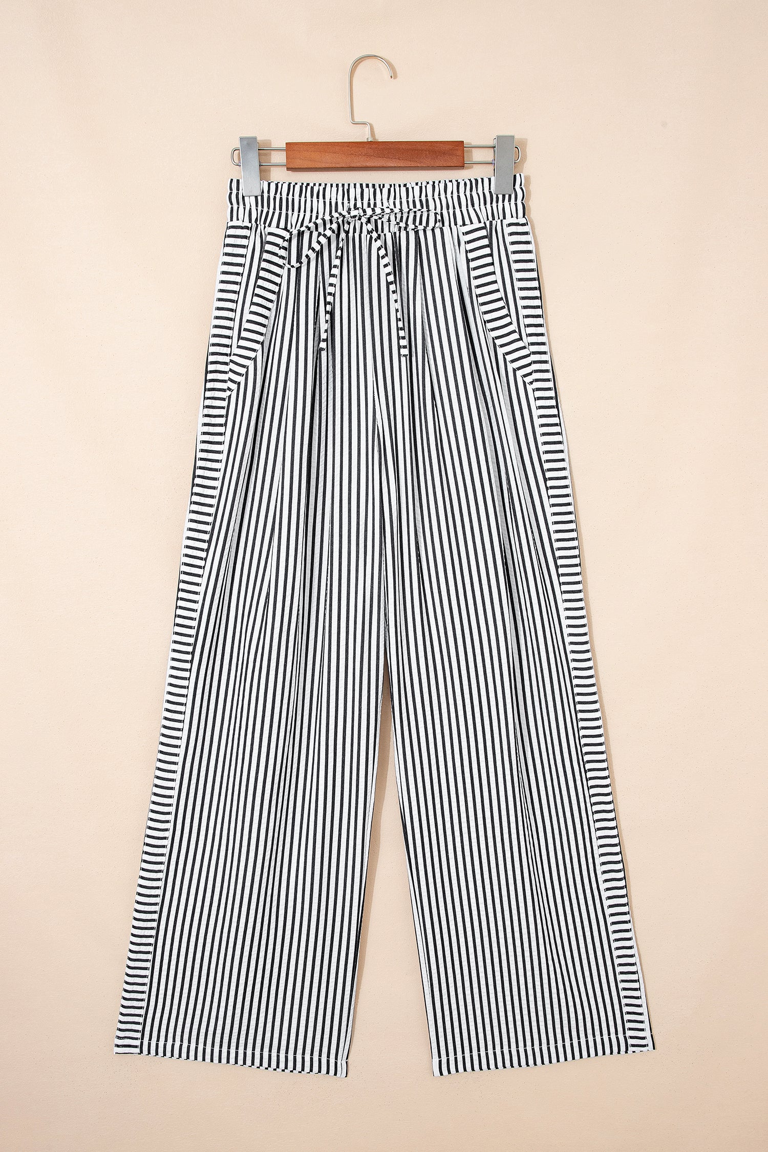 Black Stripe Wide Leg Casual Pants 🇺🇸