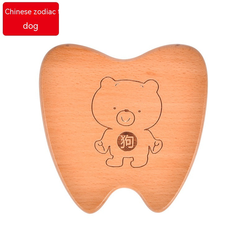 Wooden Baby Souvenir Cartoon tooth holder 🇨🇳