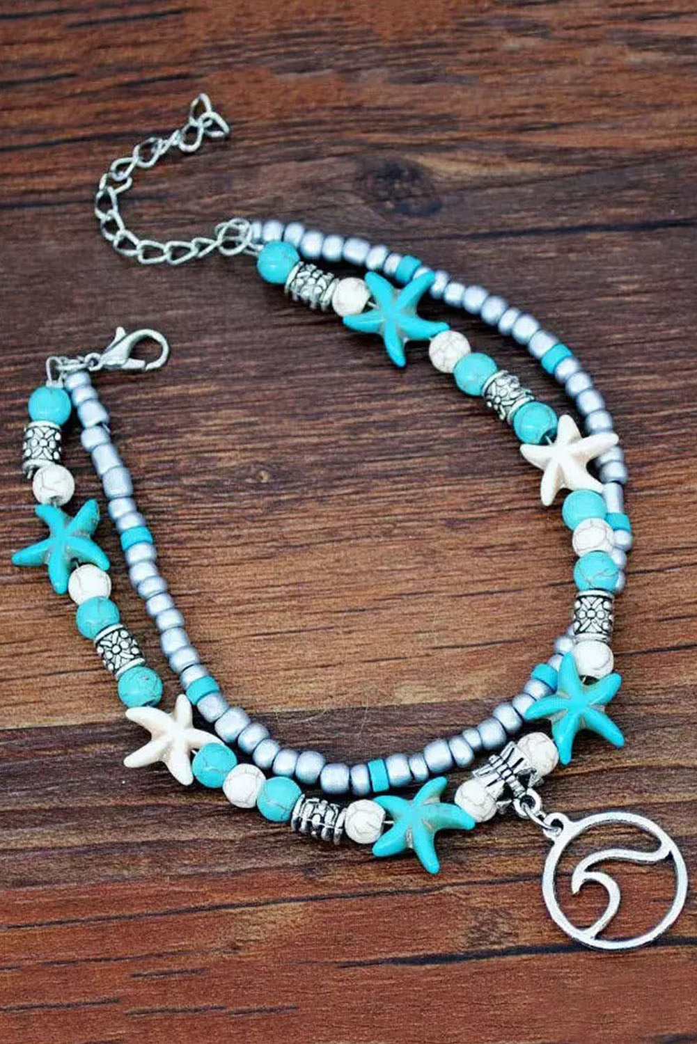 Sky Blue Beach Double Anklet 🇨🇳