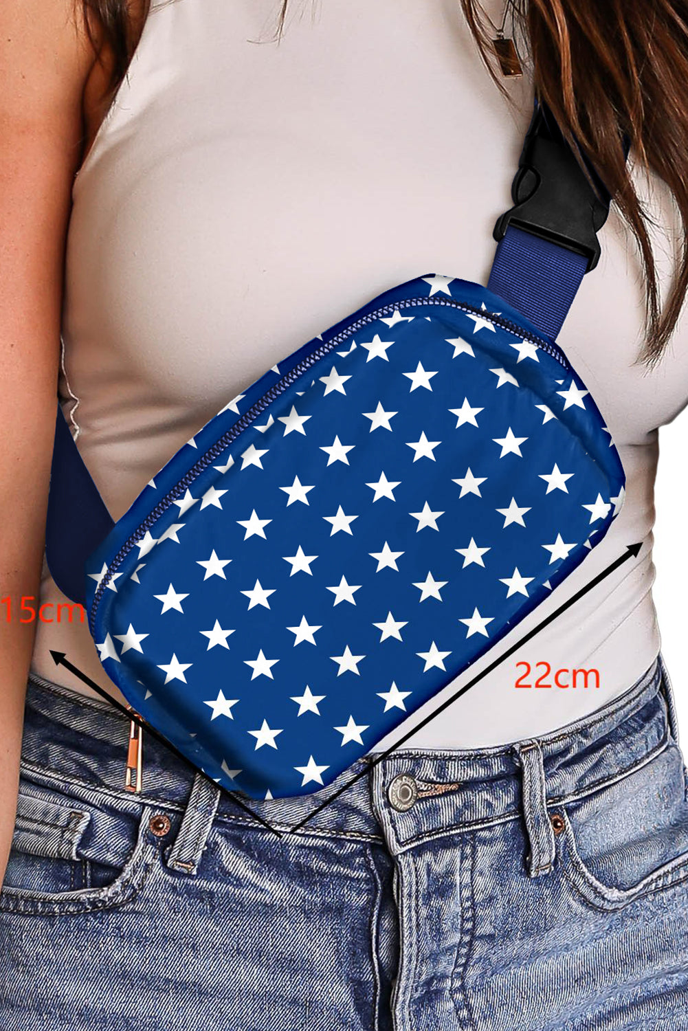 Bluing Independent Day Flag Star Printed Crossbody Bag 🇨🇳