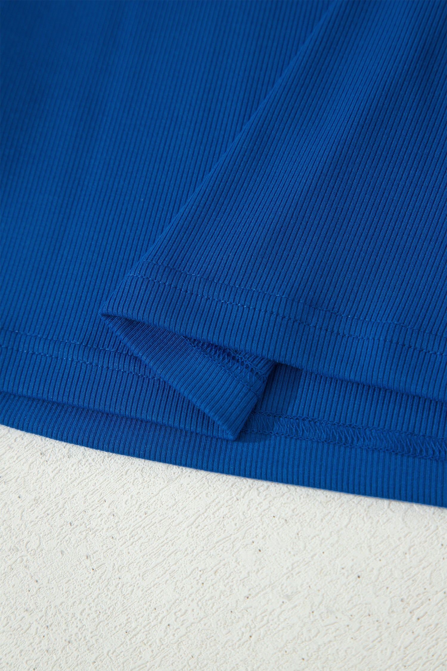Dark Blue Ribbed Slim Tank Pocketed Wide Leg Shorts Set 🇺🇸