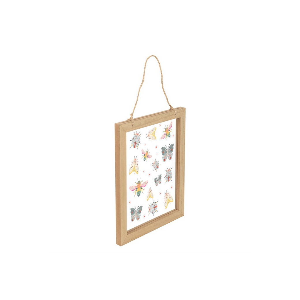 Floral Bug Print Glass Wall Hanging 🇬🇧