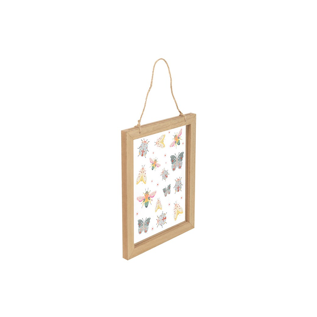 Floral Bug Print Glass Wall Hanging 🇬🇧