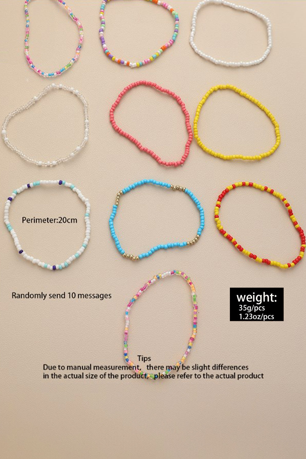 Yellow Flower Random Color Multi Layered Beaded Anklet Set 🇨🇳