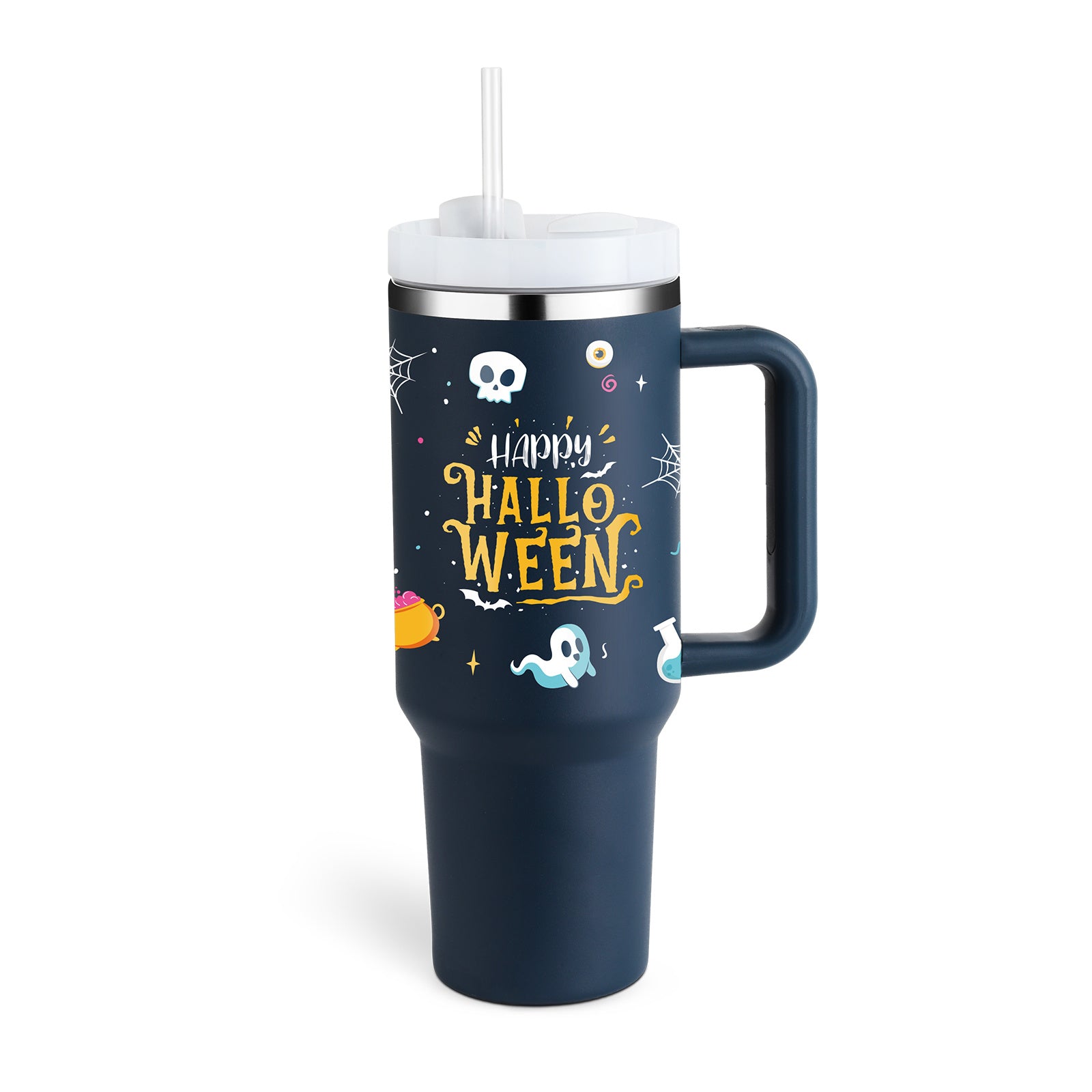 40 Oz Tumbler With Handle Straw Insulated, Stainless Steel,Spill Proof, Vacuum insulated With Lid Tapered 🇨🇳