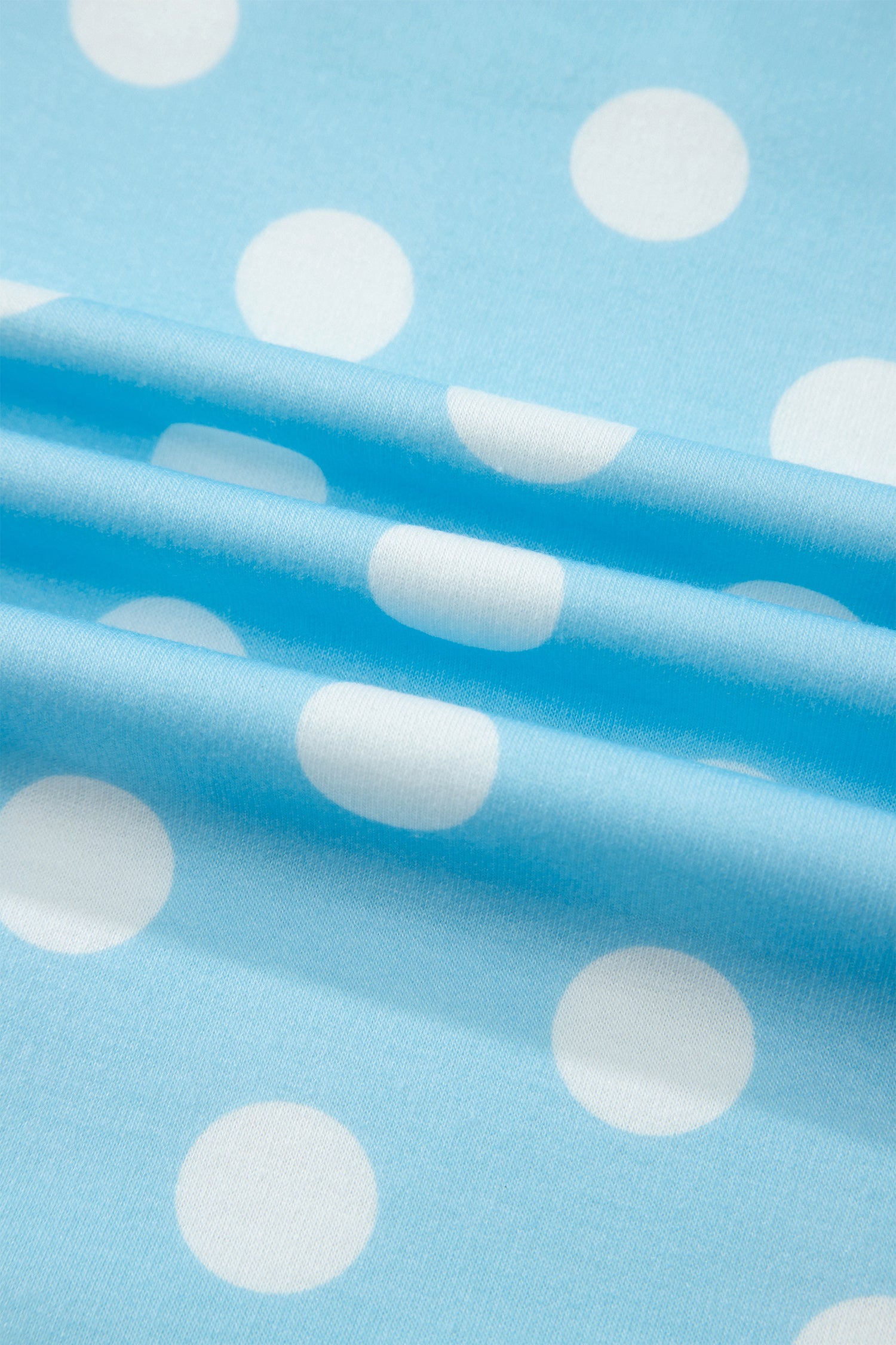 Sky Blue Polka Dot Short Sleeve Top and Pants Set 🇺🇸