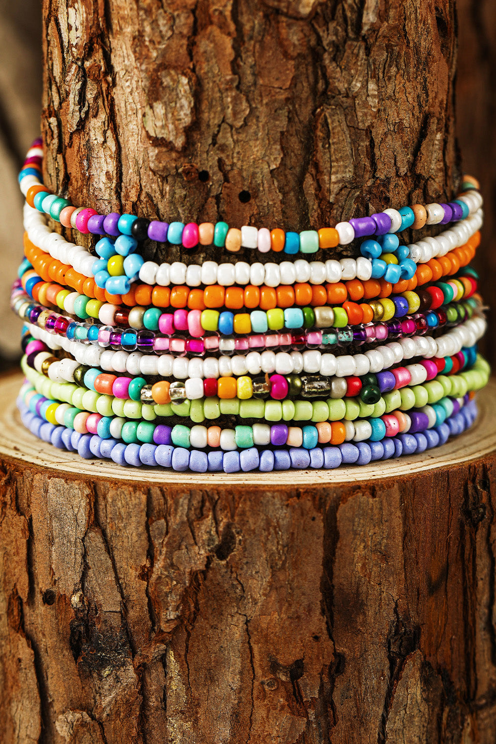 Yellow Flower Random Color Multi Layered Beaded Anklet Set 🇨🇳