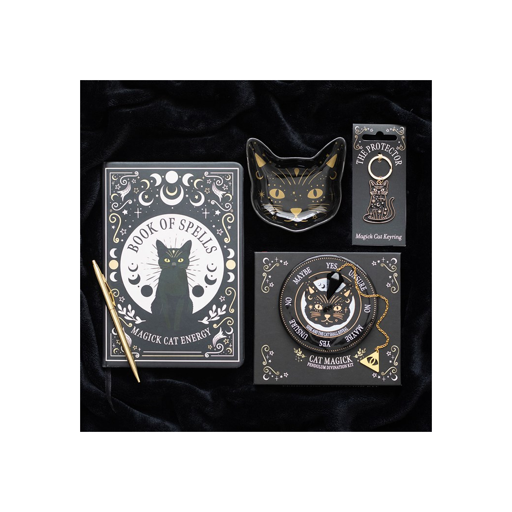 Black Cat Magick Book of Spells A5 Notebook with Pen 🇬🇧