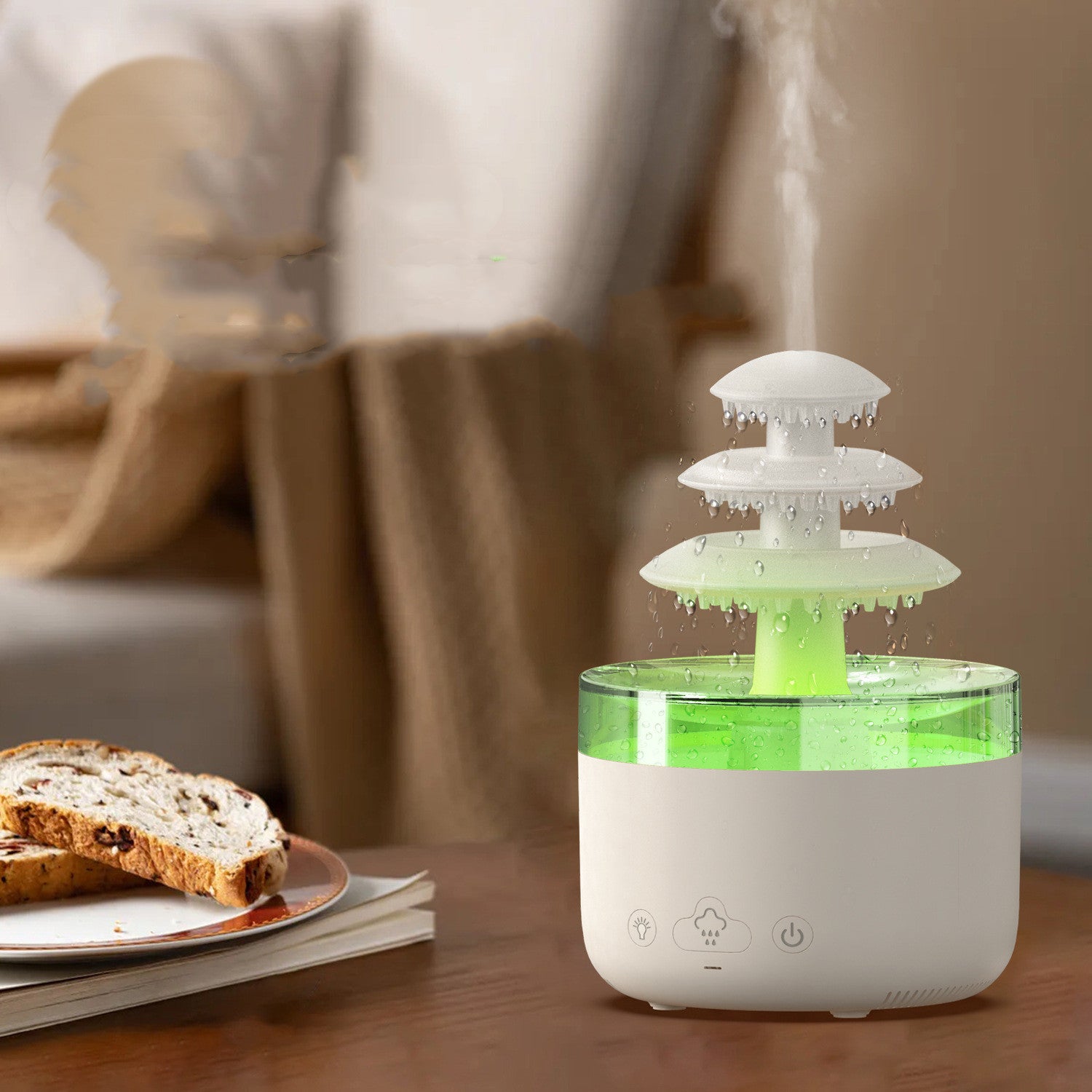 New Cloud Rain Air Humidifier Essential Oil Aromatherapy Diffuser USB Mute Mist Air Humidifier With Colorful Light 🇨🇳