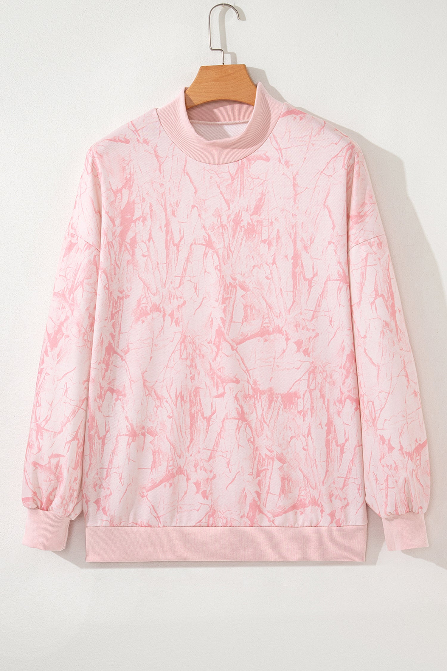 Pink Camo Mock Neck Baggy Sweatshirt 🇺🇸