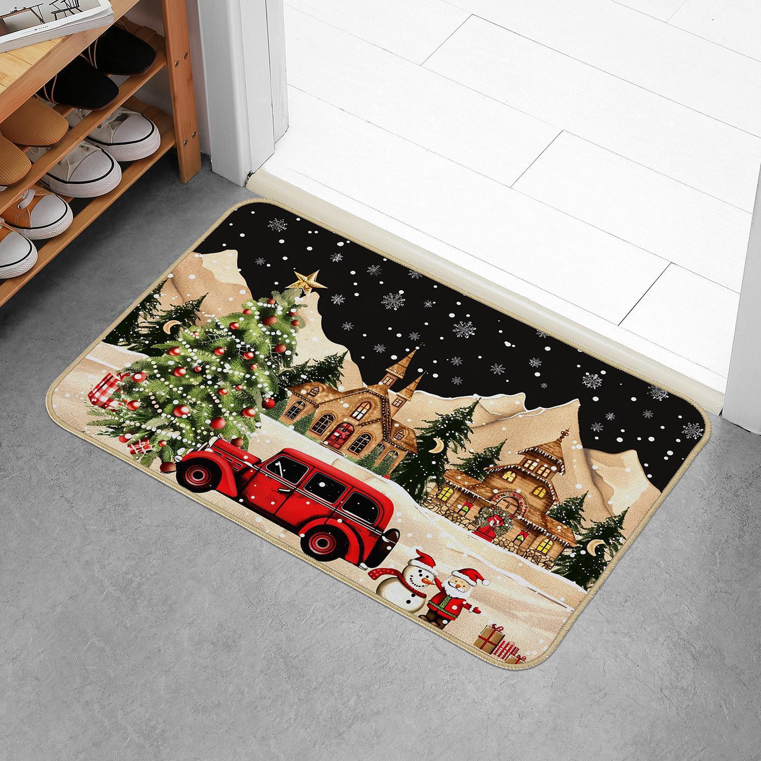 Cartoon Christmas Decorative Foot Mat Home 🇨🇳