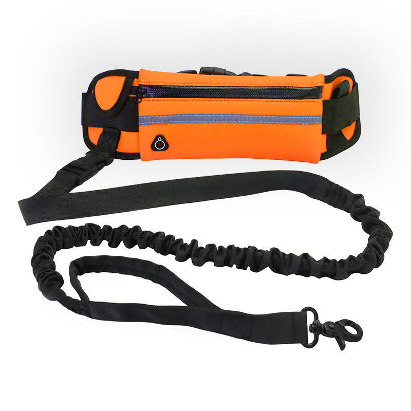 Hands Free Dog Leash Pet Walking And Training Belt With Shock Absorbing Bungee Leash For Up To 180lbs Large Dogs Phone Pocket And Water Bottle Holder 🇨🇳