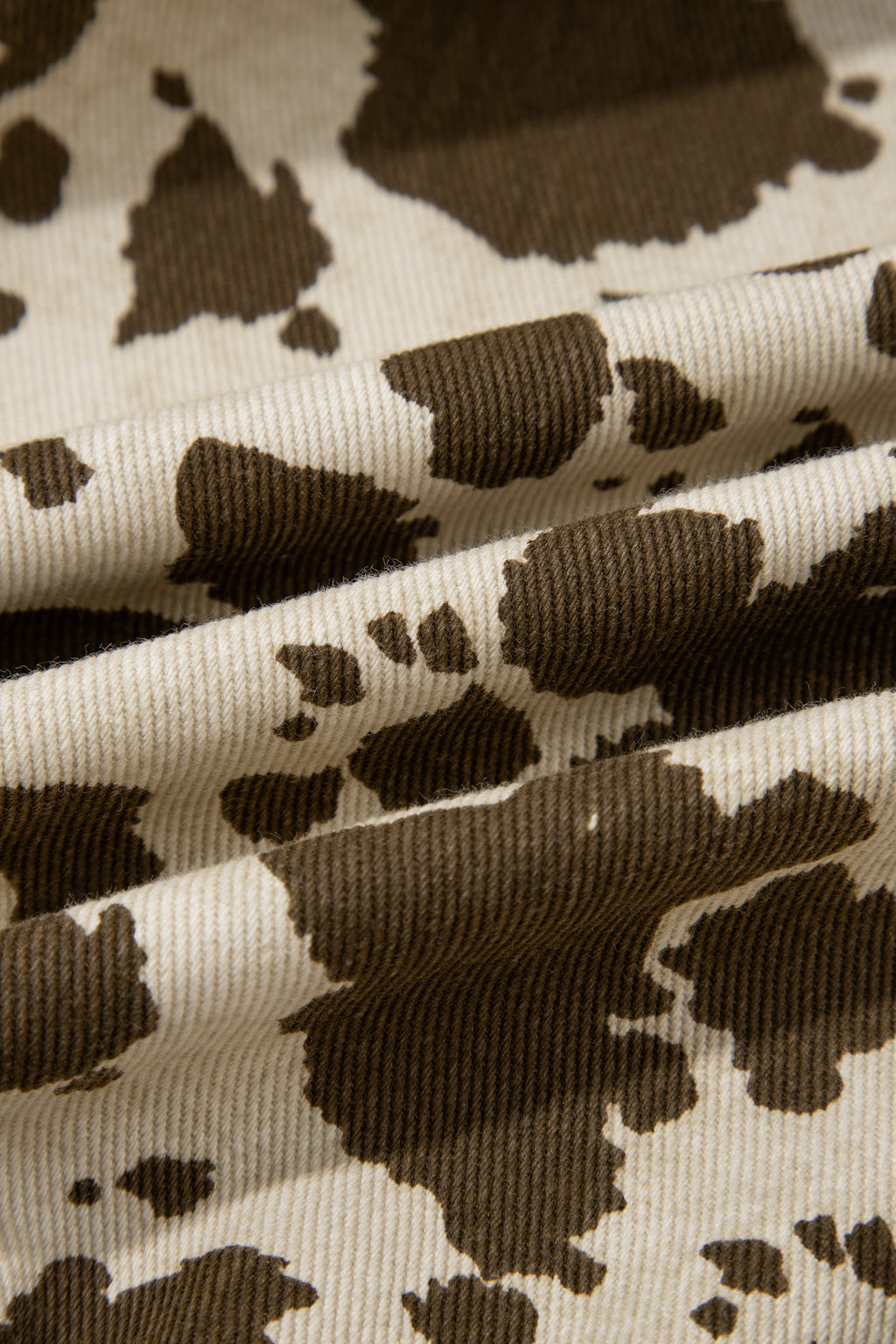 Brown Western Cow Print Cargo Pocket Denim Jacket 🇺🇸