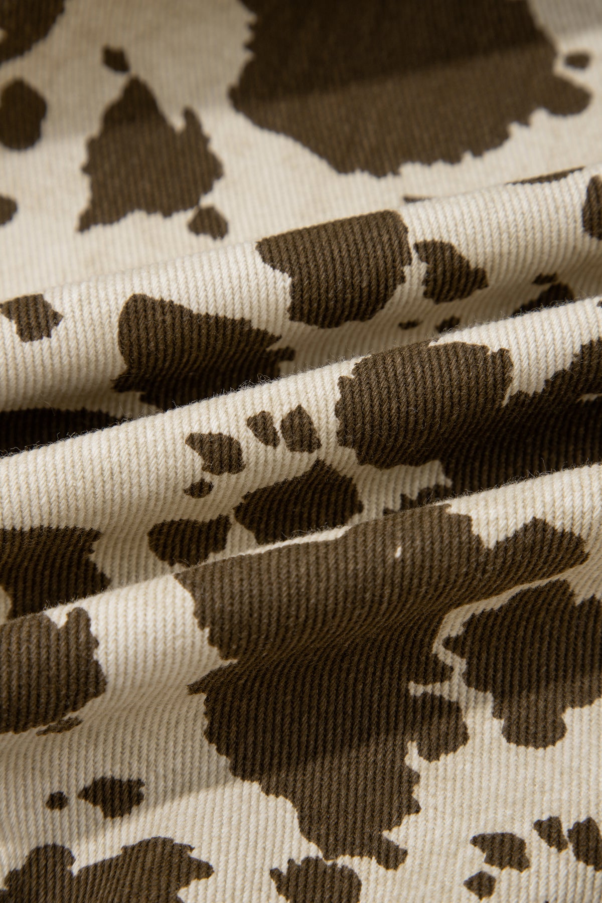 Brown Western Cow Print Cargo Pocket Denim Jacket 🇺🇸