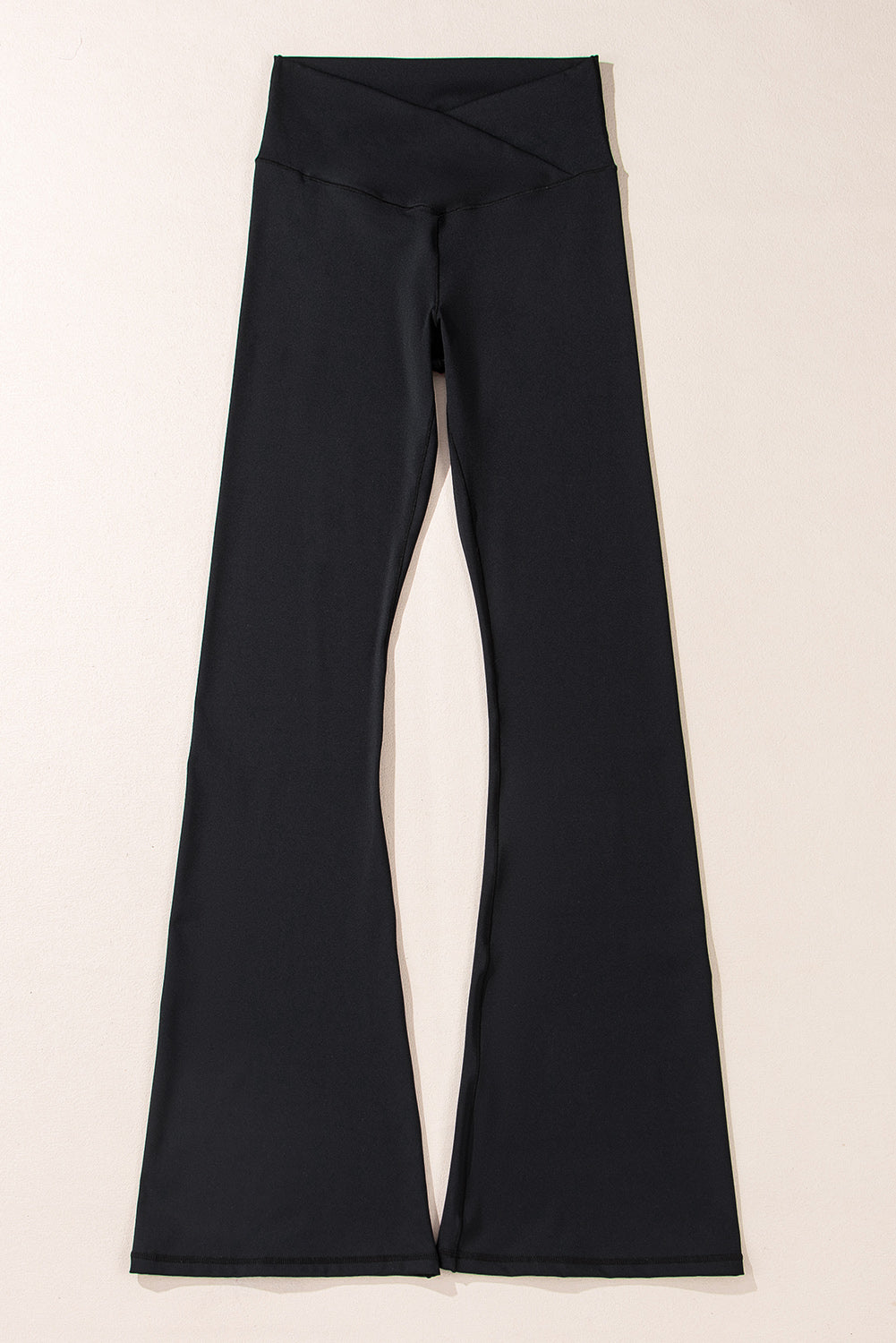 Black V Shape High Waist Flared Leggings 🇨🇳