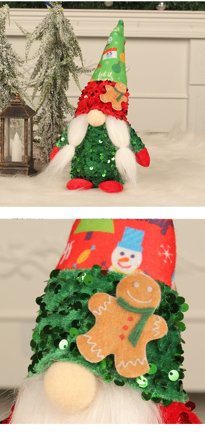 Christmas Gingerbread Man Faceless Doll Ornaments 🇨🇳
