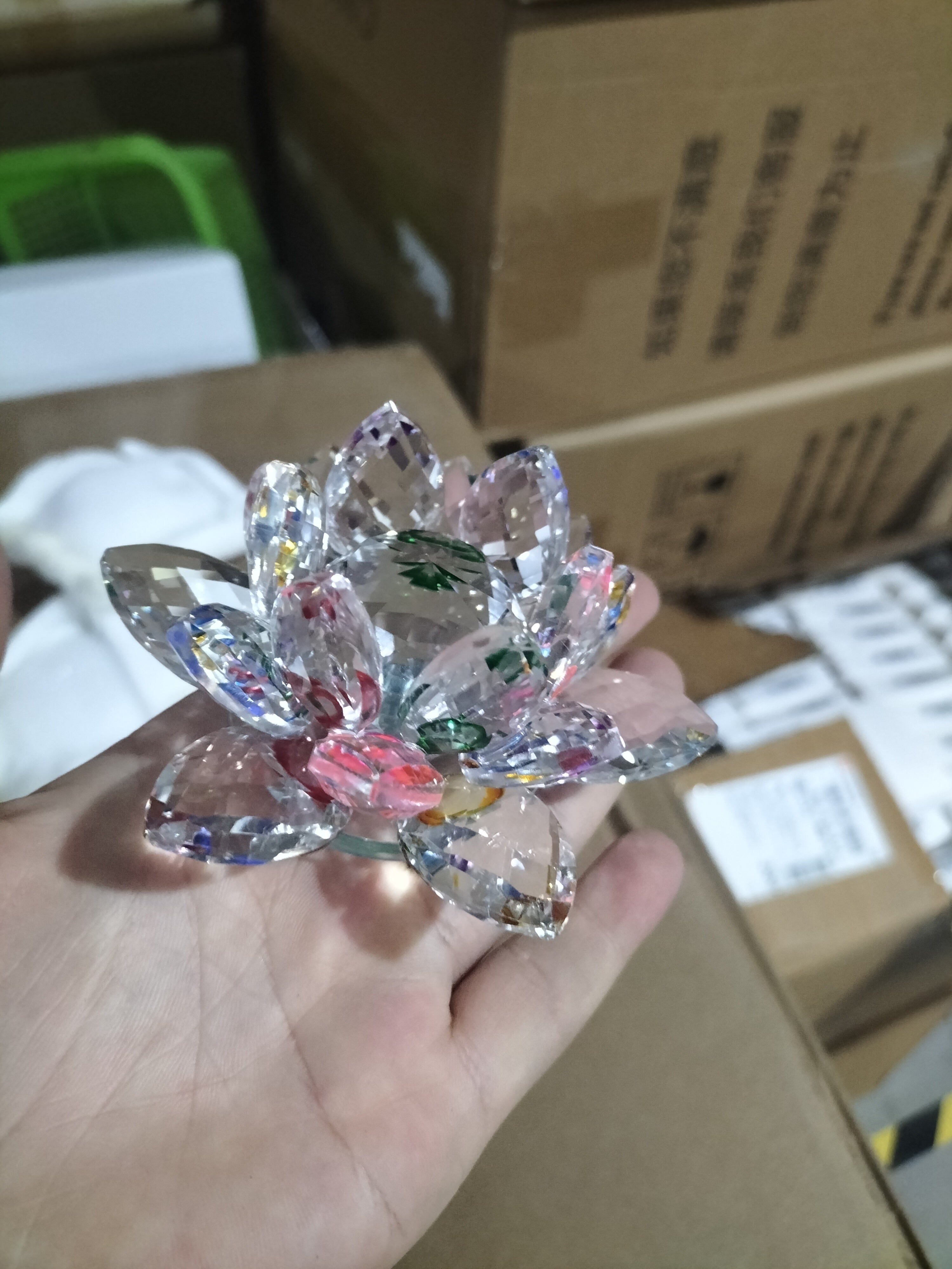 80mm Quartz Crystal Lotus Flower Crafts Glass Paperweight Fengshui Ornaments Figurines Home Wedding Party Decor Gifts Souvenir 🇨🇳