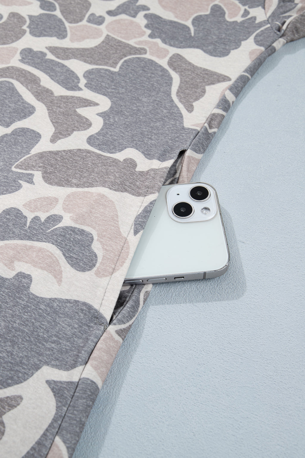 Multicolour Camouflage Print Short Sleeve Drop Shoulder Side Slit Casual Dress 🇺🇸