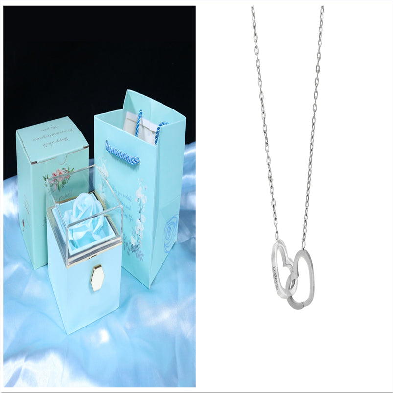 Rotating Soap Flower Rose Gift Box Creative Rotating Rose Jewelry Packaging Box 🇨🇳