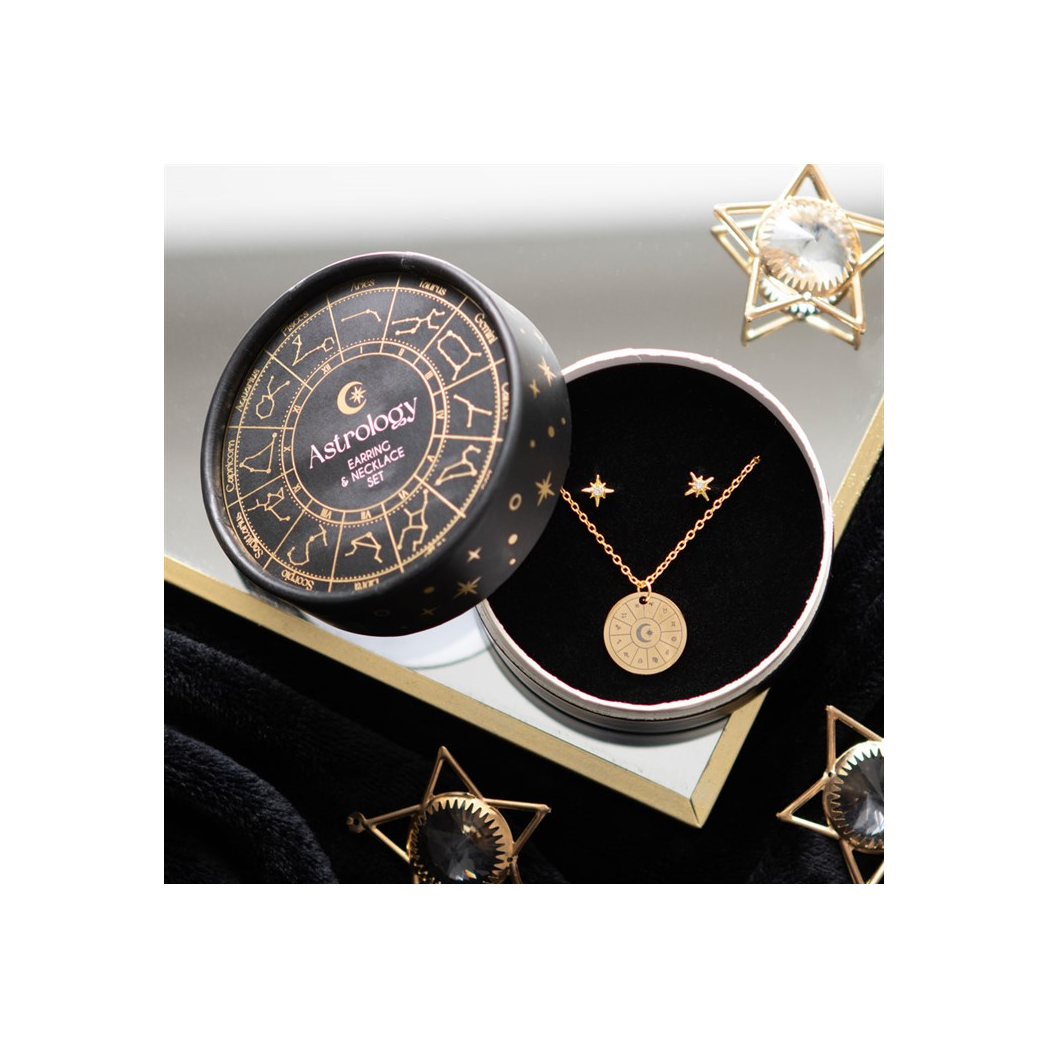 Astrology Wheel Earring and Necklace Set 🇬🇧