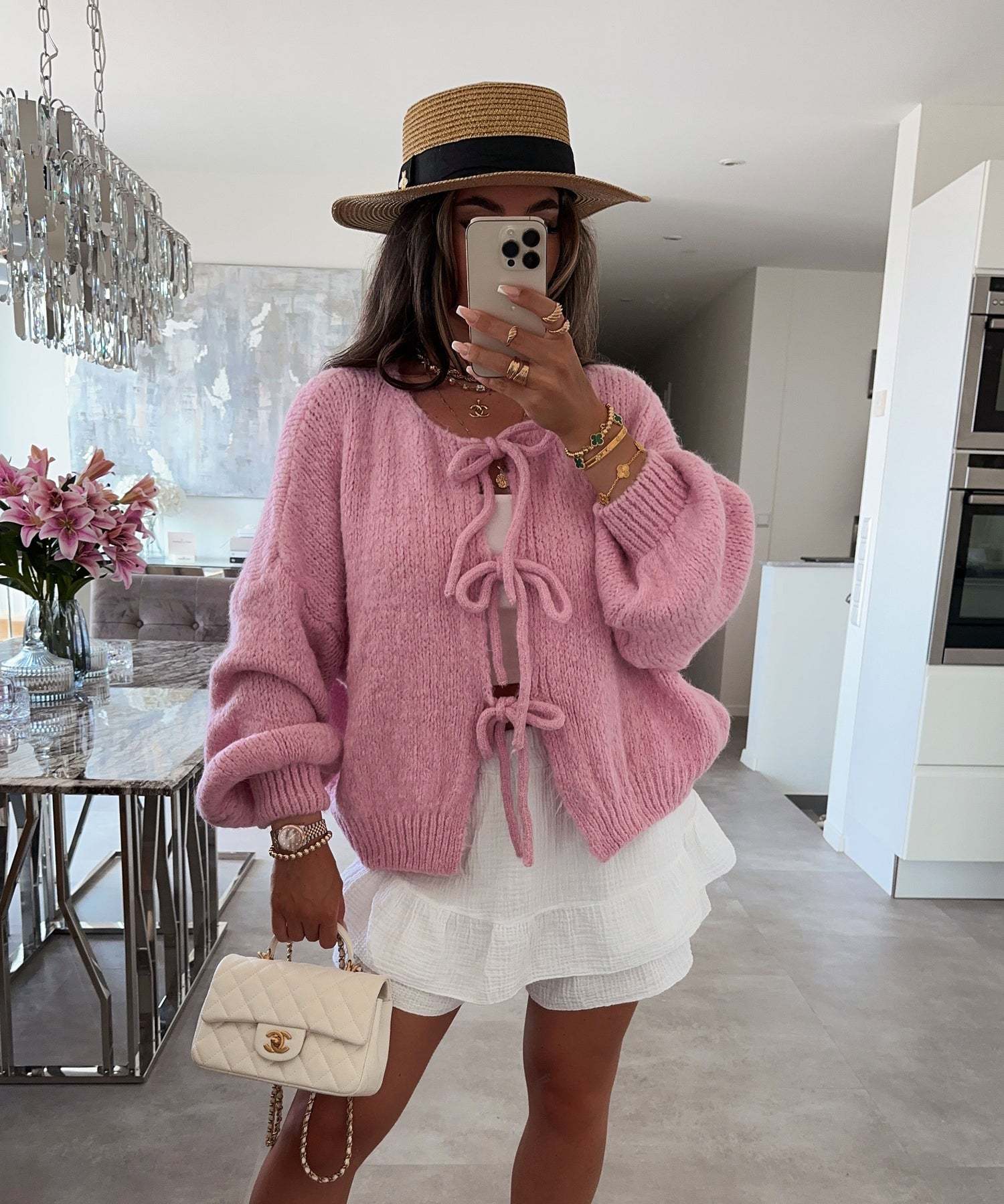 Casual Knitted Bow Lace Up Cardigan 🇨🇳