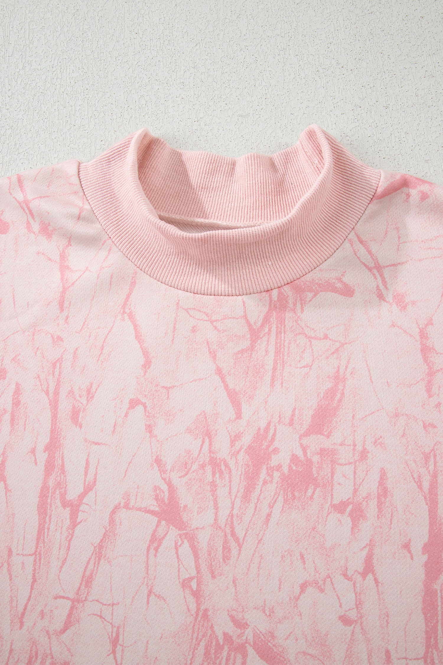 Pink Camo Mock Neck Baggy Sweatshirt 🇺🇸