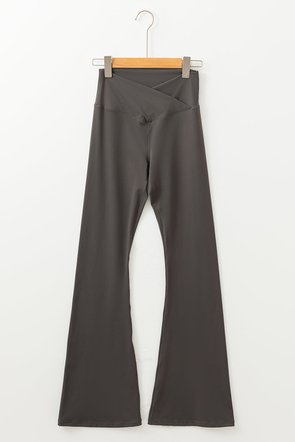 Dark Grey V Shape High Waist Flared Leggings 🇺🇸