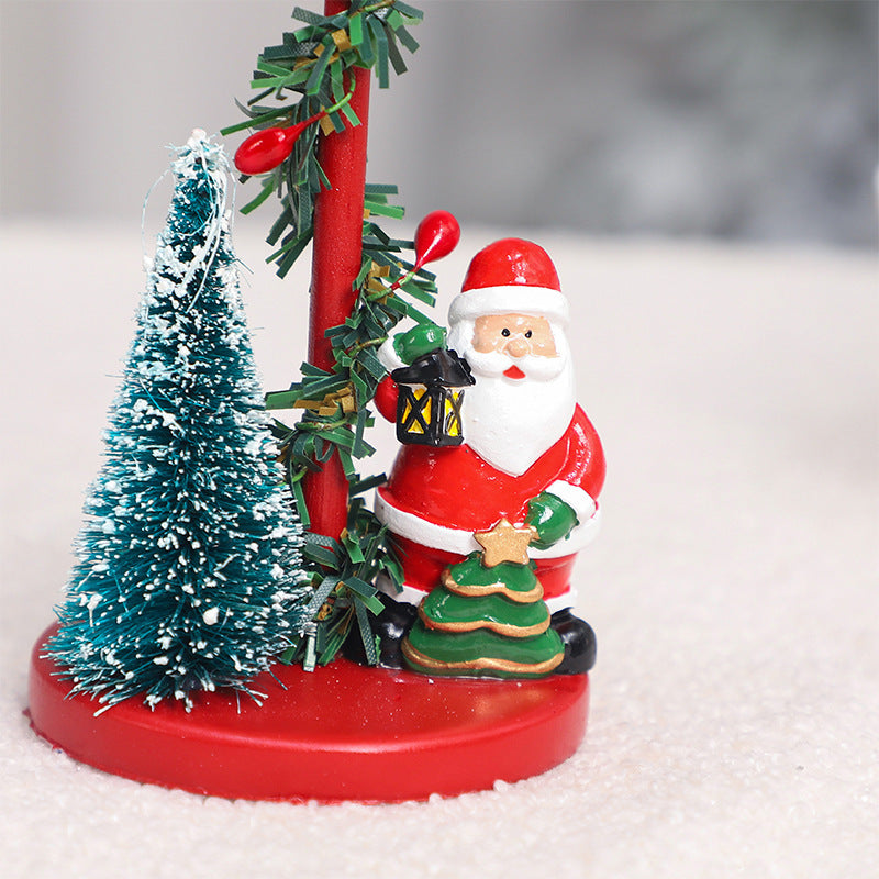 Christmas Decorations Desktop Resin Christmas Tree Elderly Candlestick 🇨🇳