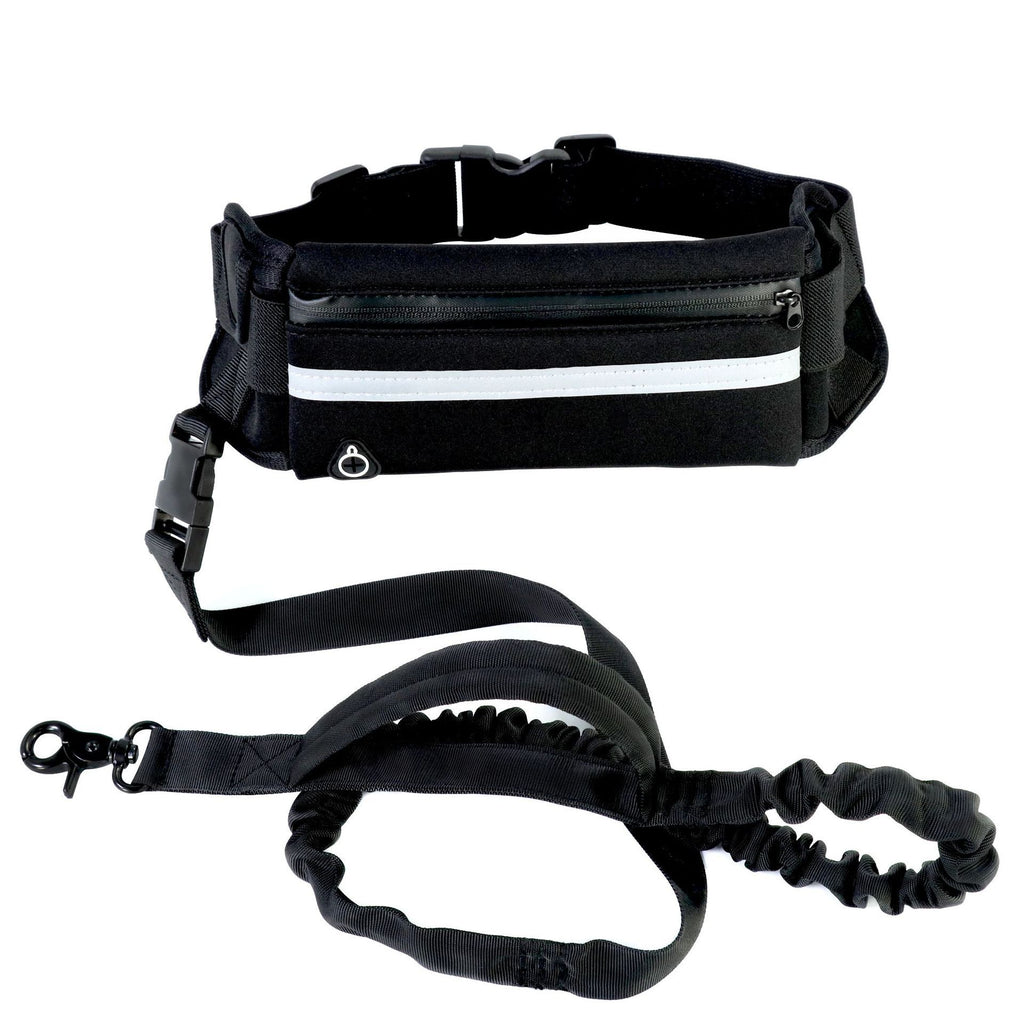 Hands Free Dog Leash Pet Walking And Training Belt With Shock Absorbing Bungee Leash For Up To 180lbs Large Dogs Phone Pocket And Water Bottle Holder 🇨🇳