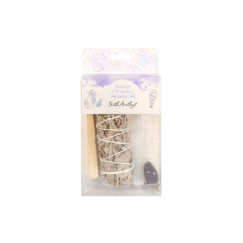 Smudge Kit with Amethyst Crystal