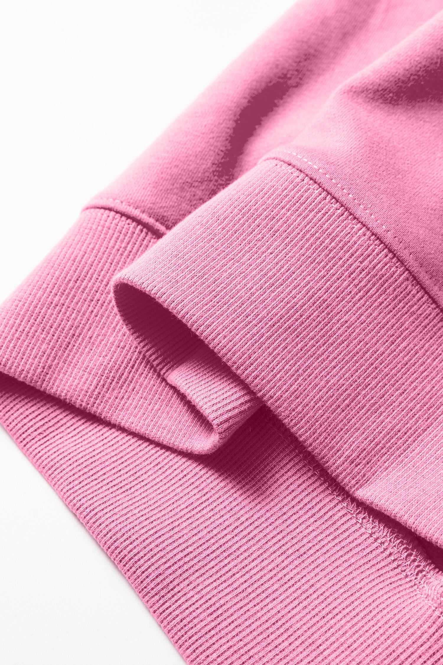 Bright Pink Oversize Blessed Embroidered Mock Neck Sweatshirt 🇺🇸