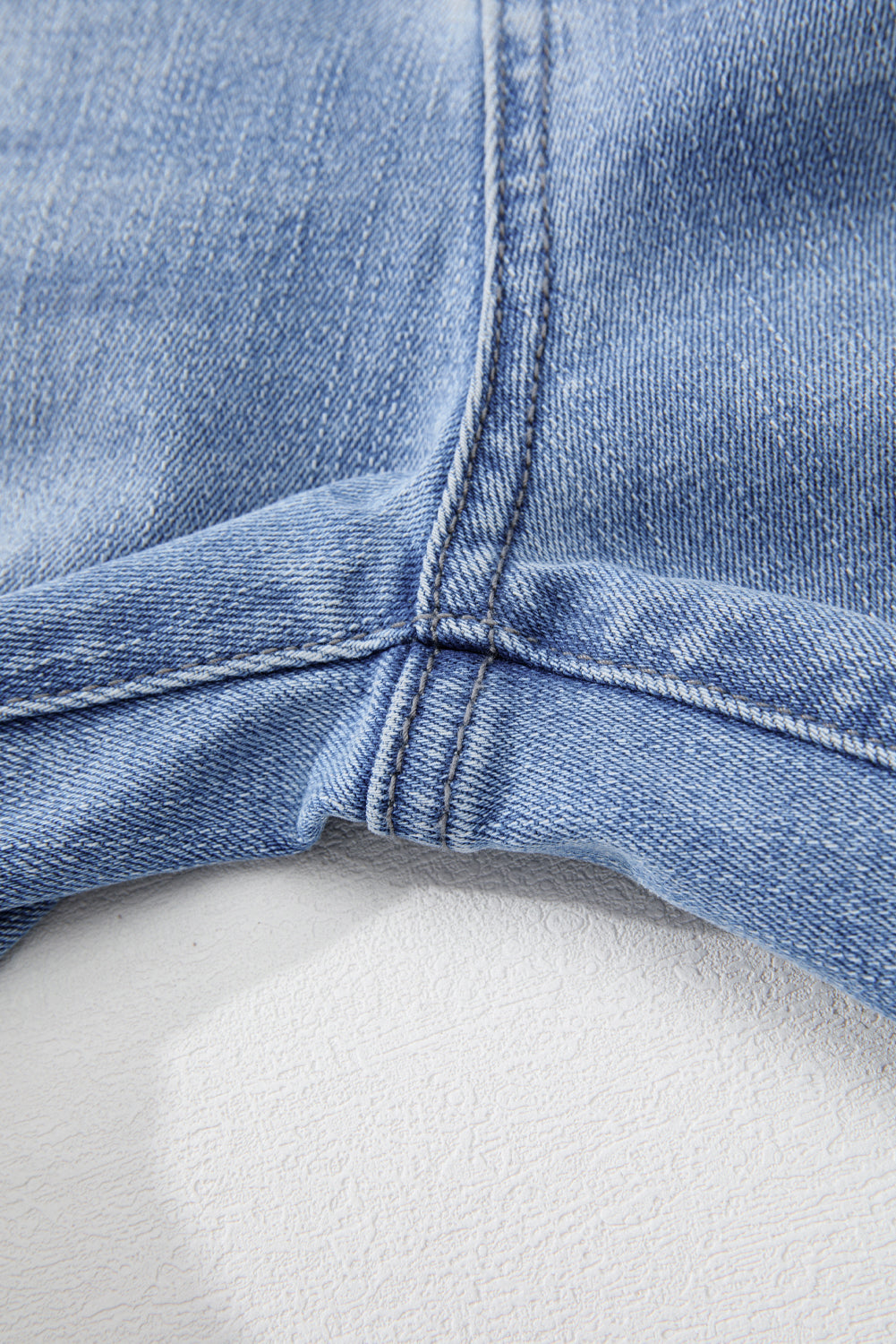Beau Blue Mineral Wash Raw Hem High Waist Flared Jeans 🇨🇳